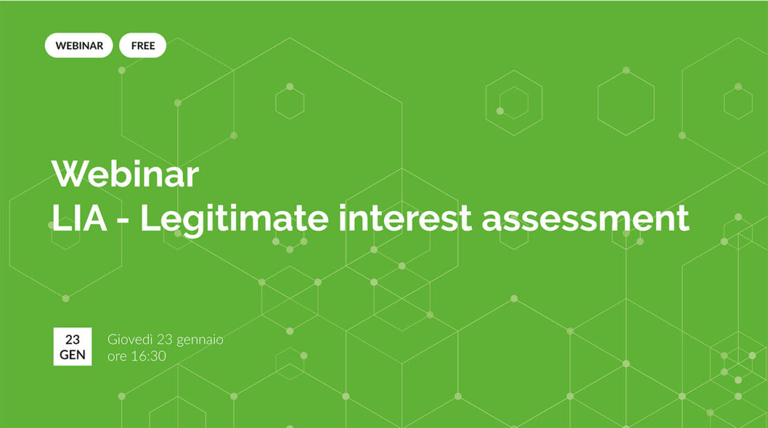 LIA - Legitimate Interest Assessment