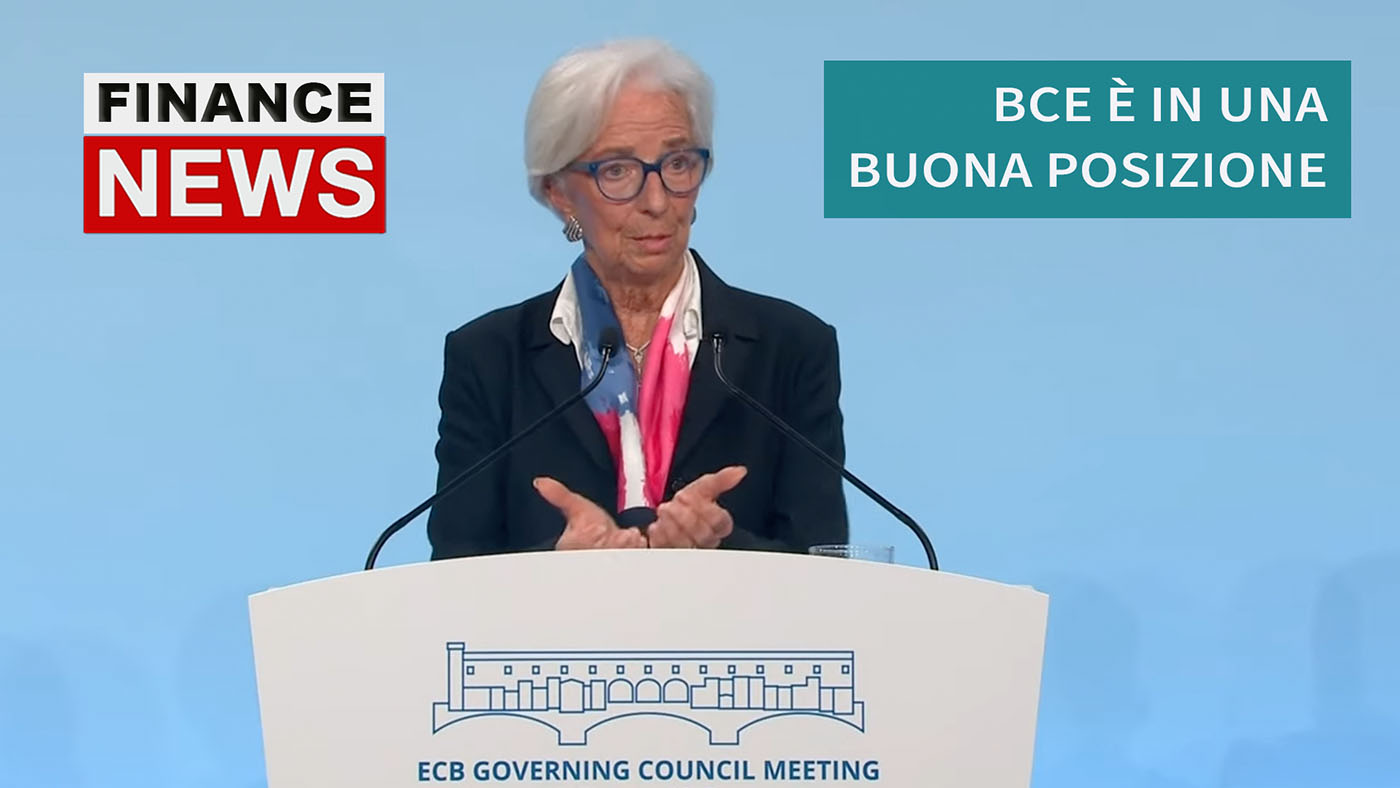 BCE: NESSUNA VARIAZIONE AI TASSI. LAGARDE A FIRENZE: BCE È IN UNA BUONA POSIZIONE.